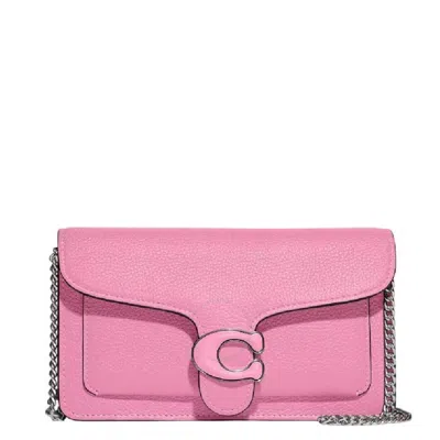 Coach Tabby 20 Logo Plaque Quilted Shoulder Bag In Fuchsia