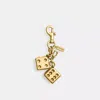 Coach Dice Bag Charm In Yellow