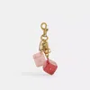 Coach Dice Bag Charm In Gold