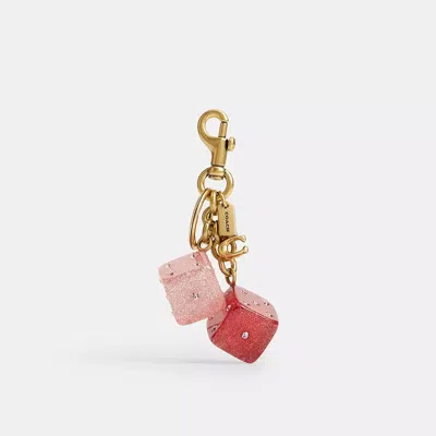 Coach Dice Bag Charm In Gold