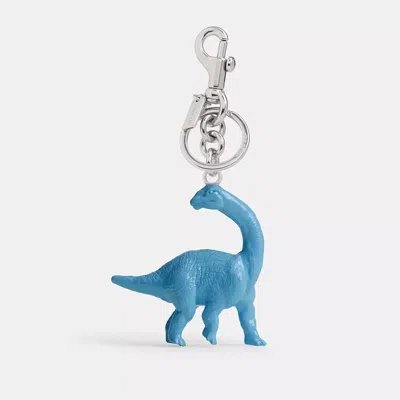 Coach Dinosaur Bag Charm In Silver/blue