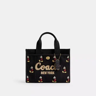 Coach Disney X  Cargo Tote Bag 26 With Mickey Mouse In Regenerative Cotton Canvas