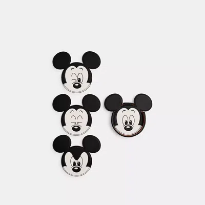 Coach Disney X  Mickey Mouse Coaster Set In Multi