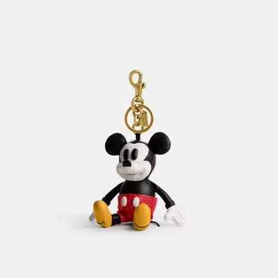 Coach Disney X  Mickey Mouse Collectible Bag Charm In Brass/chalk Multi