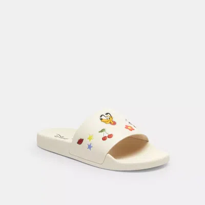 Coach Disney X  Udele Sport Slide With Sticker Print In Gray