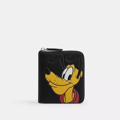 Coach Disney X  Zip Around Coin Wallet With Pluto In Multi