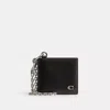 Coach Double Billfold Wallet With Chain In Loved Leather In Multi