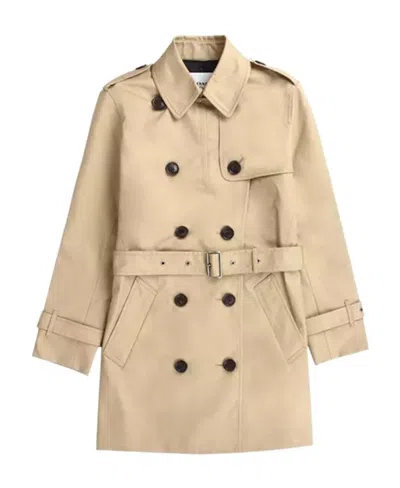 Coach Double-breasted Trench Coat In Nude