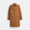 Coach Double Faced Wool Coat In Beige