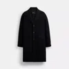 Coach Double Faced Wool Coat In Black
