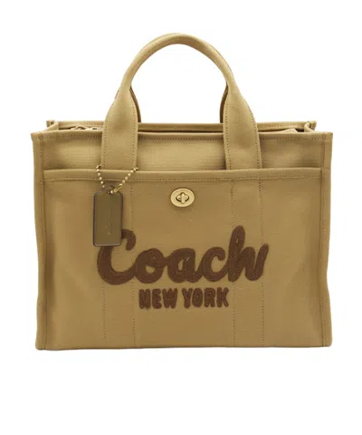 COACH COACH LOGO FLOCKED ZIP-UP TOTE BAG