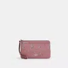 Coach Double Zip Wallet With Star Print In Pink