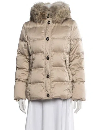 Pre-owned Coach Down Coat In Neutral