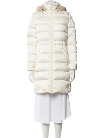 Pre-owned Coach Down Coat In Neutrals