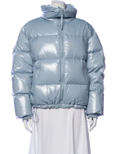 Pre-owned Coach Down Jacket In Blue