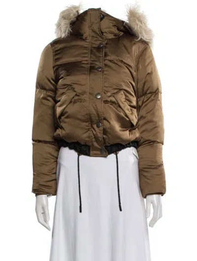 Pre-owned Coach Down Jacket In Brown