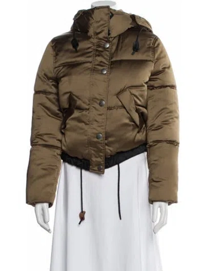 Pre-owned Coach Down Jacket In Green