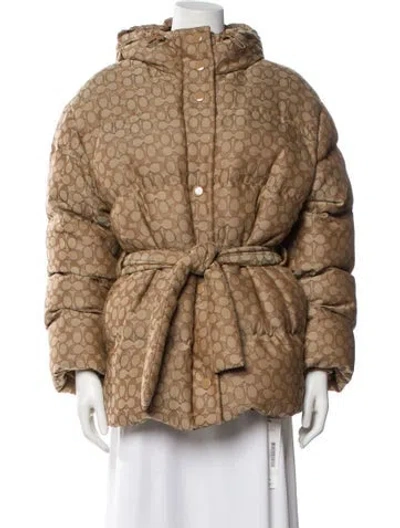 Pre-owned Coach Down Jacket In Neutral