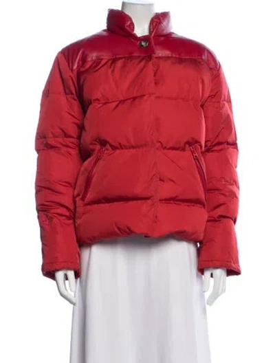 Pre-owned Coach Down Jacket In Red