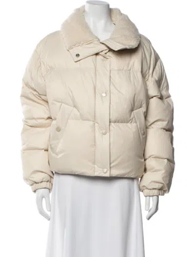 Pre-owned Coach Down Jacket W/ Tags In Neutrals
