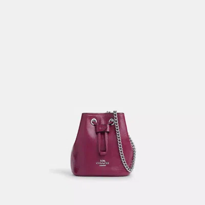 Coach Drawstring Wristlet In Pink