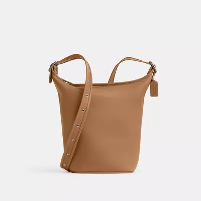Coach Duffle Bag In Silver/honey Brown