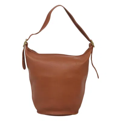 Pre-owned Coach Duffle Leather Shoulder Bag () In Brown