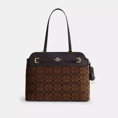 Coach Easton Tote Bag In Signature Chenille In Brown
