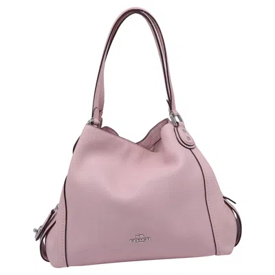 Coach Edie Shoulder Bag In Pink Leather