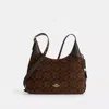 Coach Ella Shoulder Bag In Signature Chenille In Brown