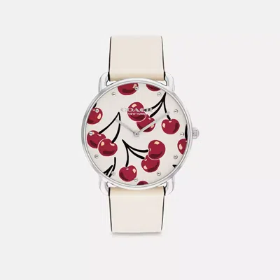 Coach Elliot Watch, 36mm In Cherry/white
