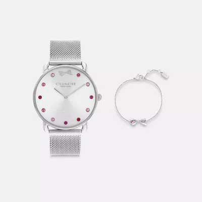 Coach Elliot Watch Gift Set, 36mm In Metallic