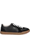 Coach Ellis Suede-panelled Lace-up Sneakers In Black
