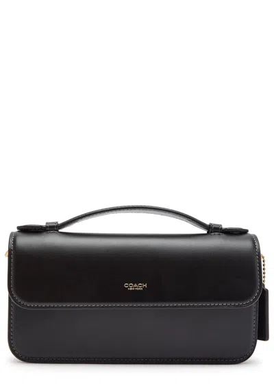Coach Elora Leather Top Handle Bag In Black