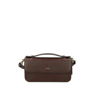 Coach Elora Top Handle Leather Satchel Bag In Brown