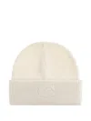 Coach Embossed Beanie Hat In White