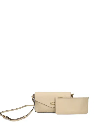 Coach Embossed-logo Leather Crossbody Bag