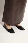 Coach Black Leather Emilia Ballerinas In Black