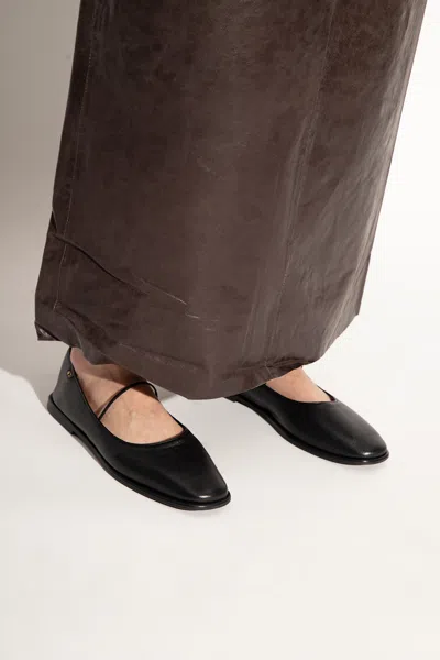 Coach ‘emilia' Leather Ballet Flats In Black