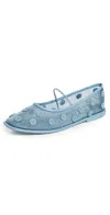 Coach Emilia Mary Jane Flats Bluebell In Bluebell