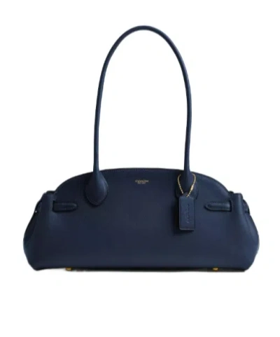 Coach Empire 34 Logo Printed Shoulder Bag In Black