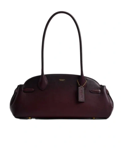 Coach Empire Carryall 34 Handbag In Burgundy