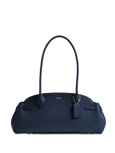 Coach Empire Carryall Leather Shoulder Bag In Blue