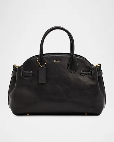 Coach Empire Leather Carryall Crossbody Bag In Black