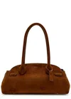 Coach Empire Suede Shoulder Bag In Brown