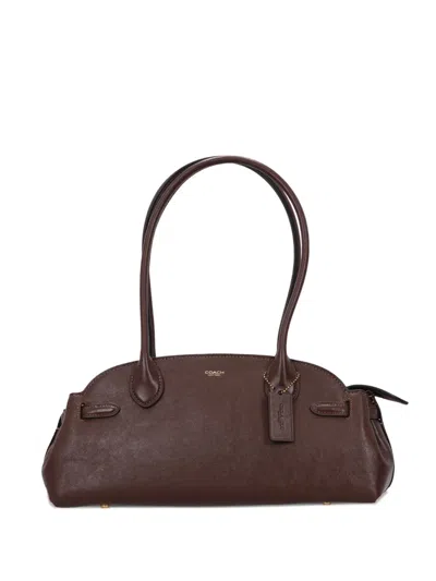 Coach Empire Top-handle Leather Tote Bag In Brown