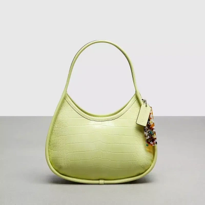 Coach Ergo Bag In Croc Embossed Topia Leather In Green