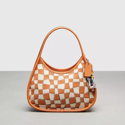 Coach Ergo Bag In Wavy Checkerboard Upcrafted Leather In Brown