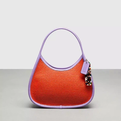Coach Ergo Bag With Upcrafted Leather Sequins In Sun Orange/iris