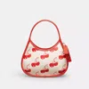 Coach Ergo Shoulder Bag In Topia Leather With Cherry Print In Cloud Multi